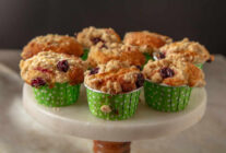 Visneli crumble muffin t