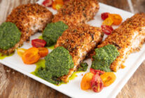 Ekmek kirintili pestolu somon 5i