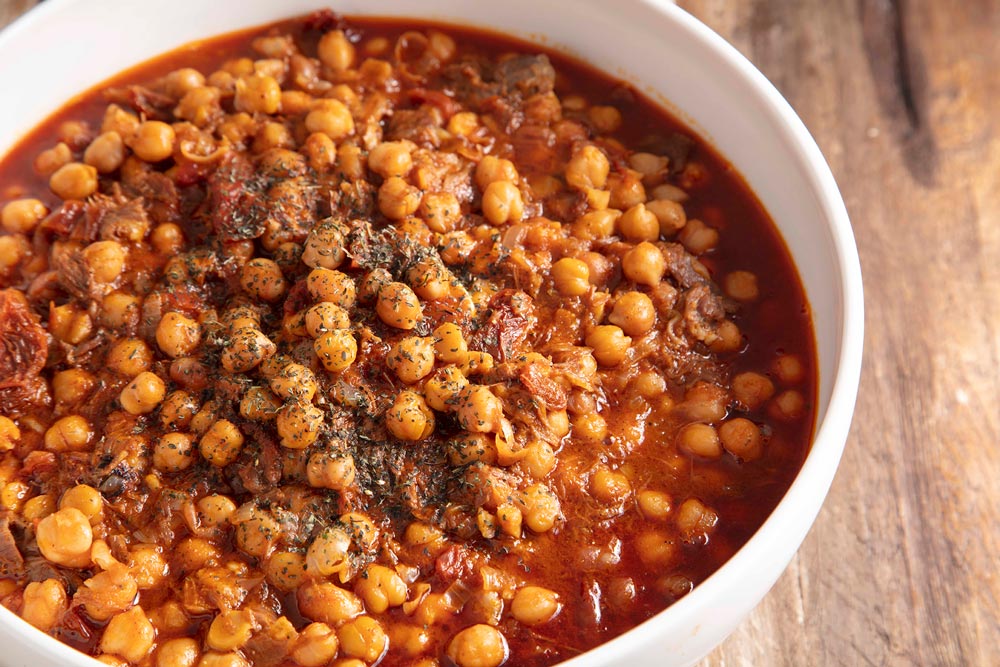 Incikli nohut yemegi