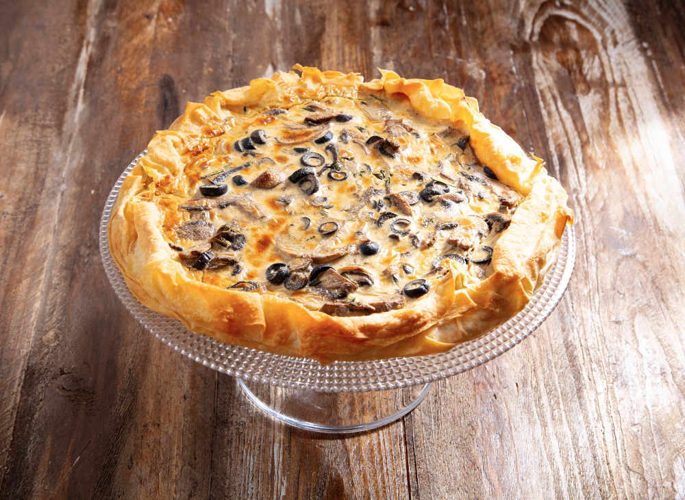 Mantarli peynirli tart